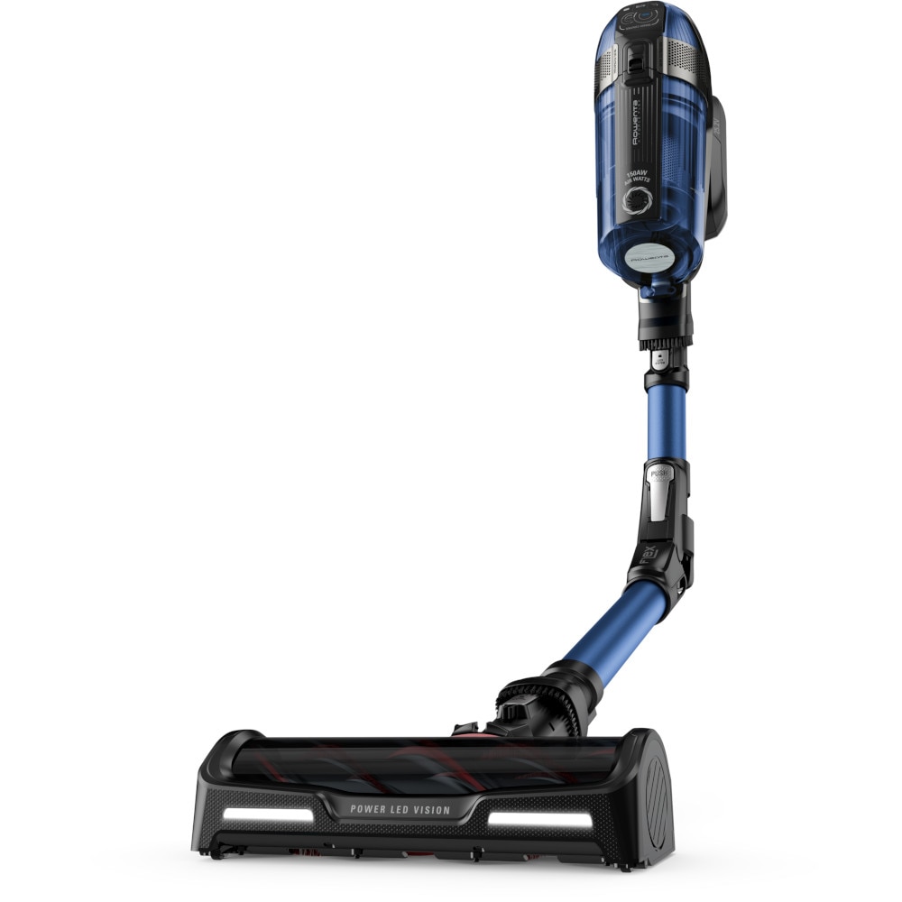 Pachet promo: Aspirator vertical Rowenta X-Force Flex 12.60 Aqua RH98C0WO, 320 W, 0.9 l, Autonomie 45 minute, mop Aqua, Albastru/Negru + Fier de calcat Tefal Ultragliss Plus FV6830E0, 2800W, talpa Durilium AirGlide, jet de abur 250 g/ min, functie Eco, albastru
