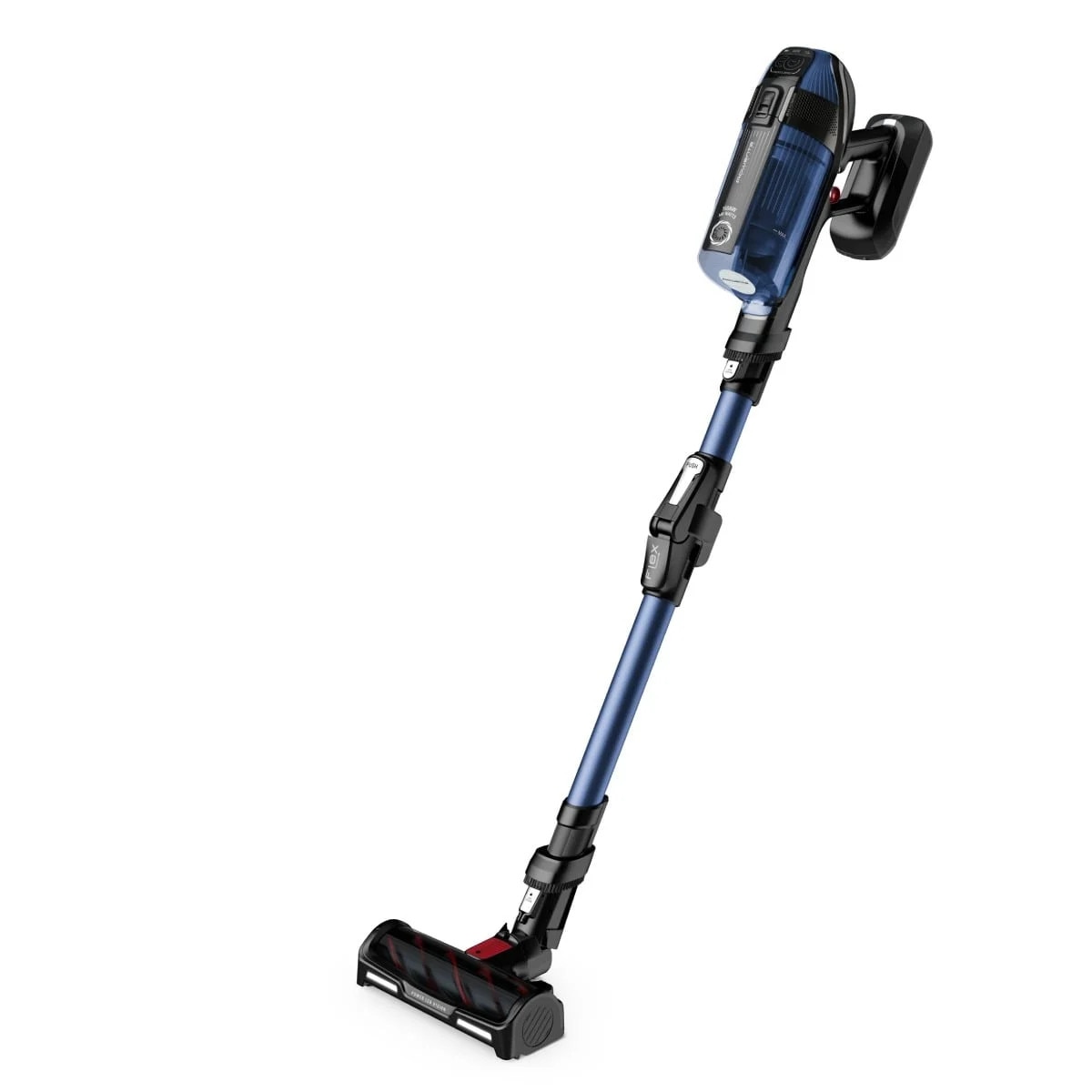 Pachet promo: Aspirator vertical Rowenta X-Force Flex 12.60 Aqua RH98C0WO, 320 W, 0.9 l, Autonomie 45 minute, mop Aqua, Albastru/Negru + Fier de calcat Tefal Ultragliss Plus FV6830E0, 2800W, talpa Durilium AirGlide, jet de abur 250 g/ min, functie Eco, albastru
