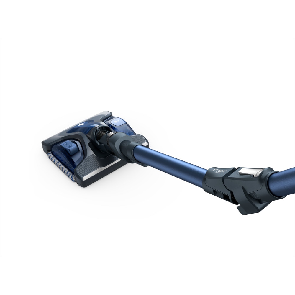 Pachet promo: Aspirator vertical Rowenta X-Force Flex 12.60 Aqua RH98C0WO, 320 W, 0.9 l, Autonomie 45 minute, mop Aqua, Albastru/Negru + Fier de calcat Tefal Ultragliss Plus FV6830E0, 2800W, talpa Durilium AirGlide, jet de abur 250 g/ min, functie Eco, albastru