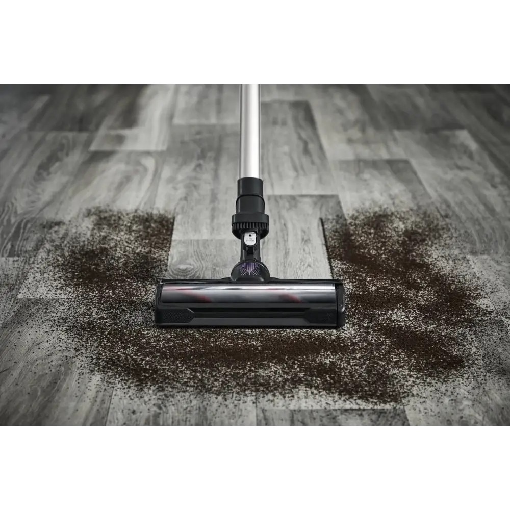 Aspirator vertical Rowenta X-Nano RH1129WO, 100 W, 0.4l, Autonomie 40 min, Li-Ion, 14.8V, Tehnologie ciclonica, Perie pentru tapiterie, Negru/Mov