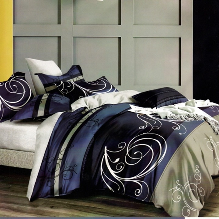 Фино спално бельо, 6 части, за двойно легло, Pucioasa, Multicolor, RA408