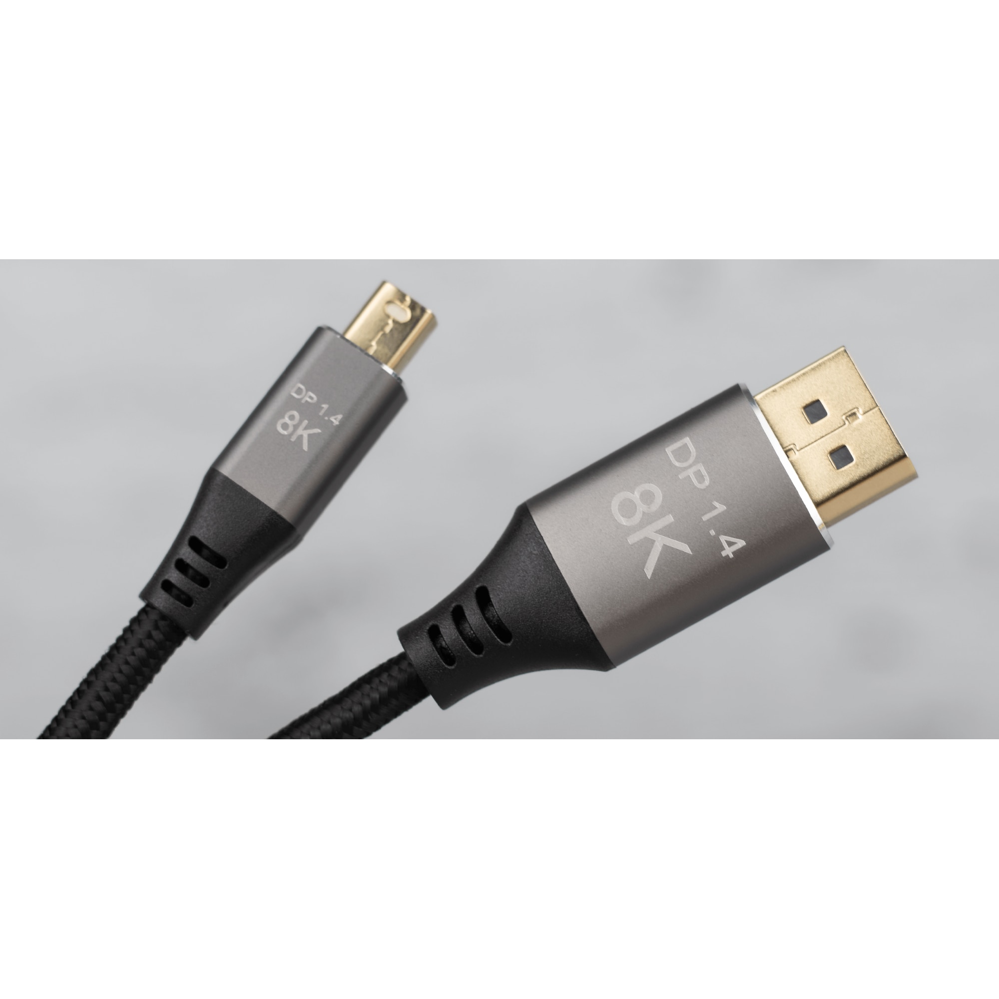 Cavo Reagle DisplayPort 1.4 A HDMI 2.0 - 8K@60Hz, 4K@144Hz, HDR10, Audio 7.1, Nylon Intrecciato, Connettori Dorati - Ideale Per Gaming E Home Theater - 2