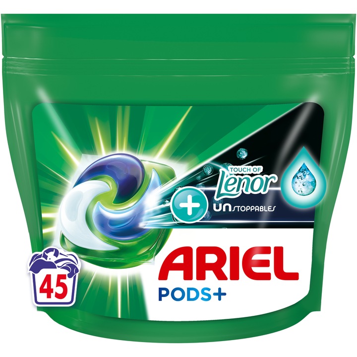 Капсули Ariel All in One PODS Plus Unstoppable, 45 изпирания