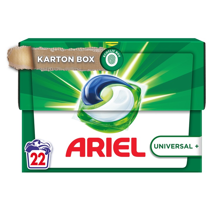 Капсули за пране Ariel All in One PODS Universal+ 22 пранета