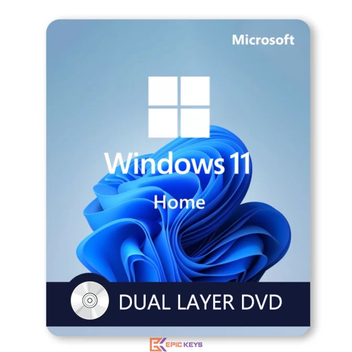 Microsoft Windows 11 Home, 32/64 bites, többnyelvű, kiskereskedelmi, DVD-DL