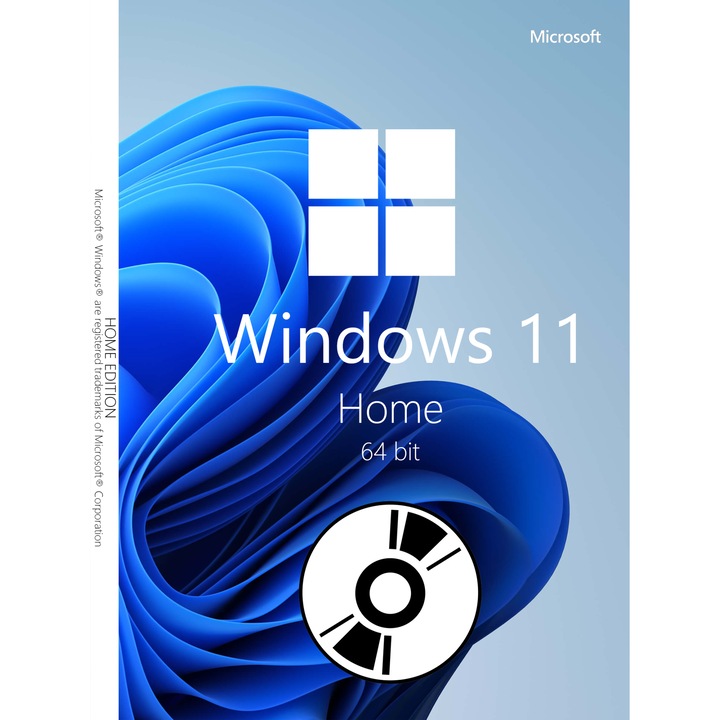 Microsoft Windows 11 Home, 64 bit, Multilanguage, DVD