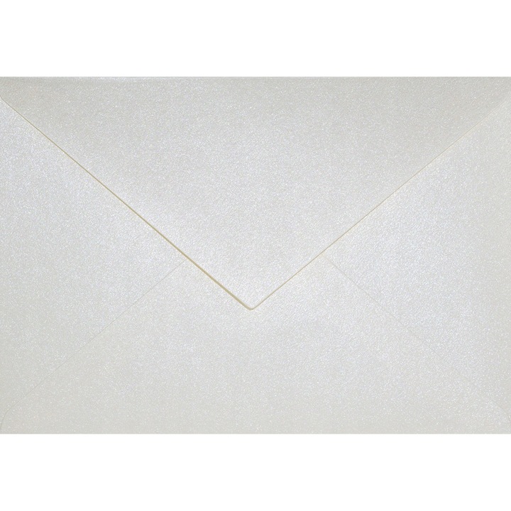 Set de plicuri decorative metalizate, Netuno, Aster Metallic, C6, 114x162mm, Lipire umeda, V-tip, 120g/m2, Hartie, ecru, 500 buc