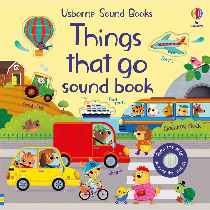 Интерактивна книга Things That Go, Сам Таплин, Usborne