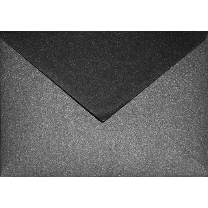 Декоративни пликове, Метални, C6, 11.4x16.2, Металик черен, 120g, Комплект 500