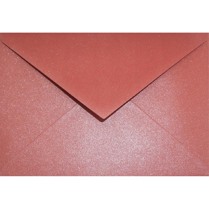 100 db metál dekoratív boríték készlet C6, 11,4x16,2 Aster Metallic Ruby piros, 120g