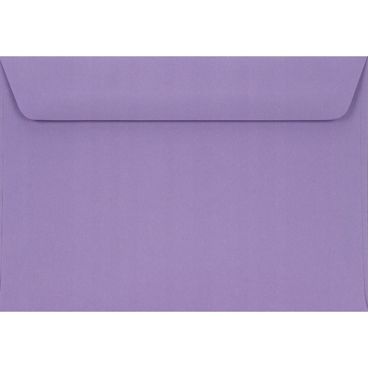 Set de plicuri decorative in culori, Netuno, Burano, C6, 114x162mm, Banda detasabila, 90g/m2, Hartie, violet, 25 buc