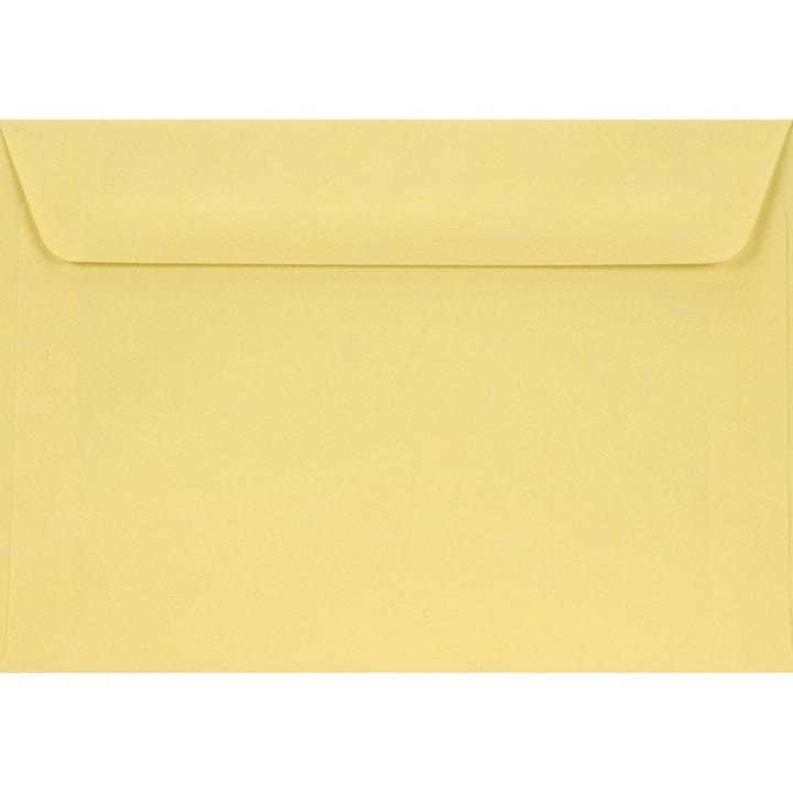 Set de plicuri decorative in culori, Netuno, Burano, C6, 114x162mm, Banda detasabila, 90g/m2, Hartie, galben deschis, 100 buc