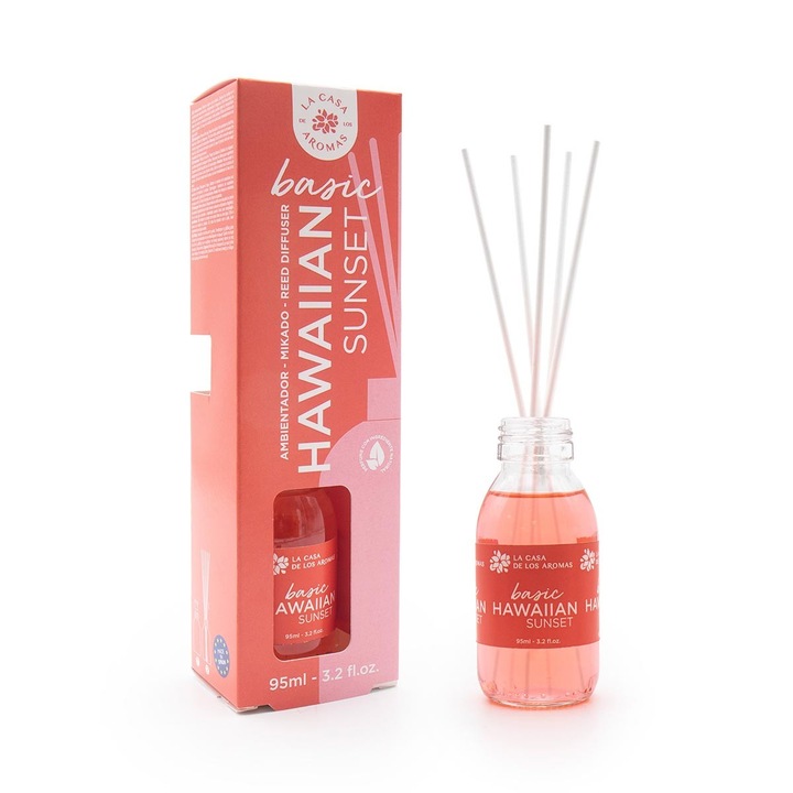 Szobafrissítő rattan rudakkal Basic Hawaiian 95ml