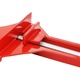 Clema unghiulara pentru tamplarie, Zola®, metalica, rosie, 7.5x1.5 cm
