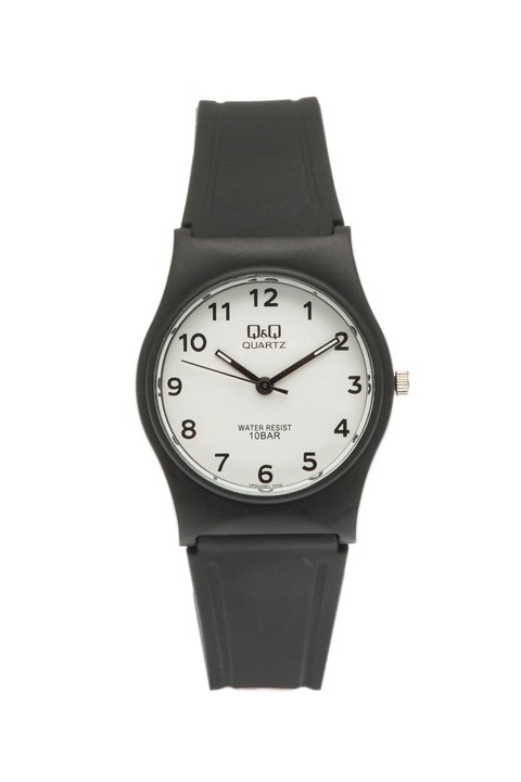 Q&Q , Ceas cu o curea din silicon, Negru