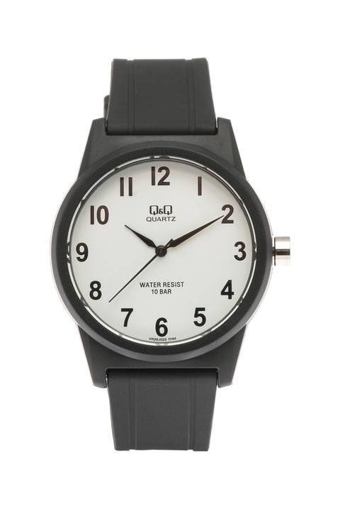 Q&Q, Часовник с каишка от смола, Черен