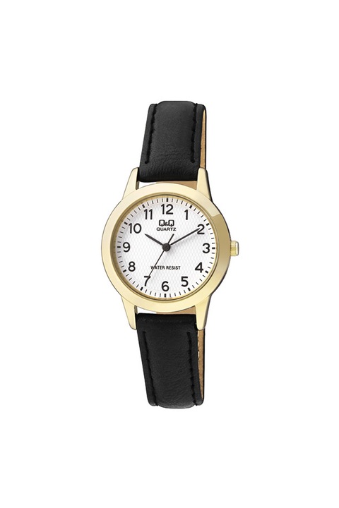 Q&Q, Kvarc Karóra Műbőr Szíjjal, Fekete