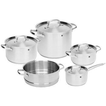 Set vase de gatit Zokura, 9 piese, inox, inductie Set vase de gatit Zokura, 9 piese, inox, inductie