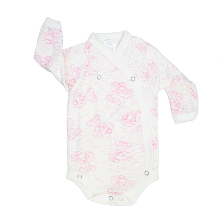 Body cu maneca lunga pentru fete Mini Junior CA52427-6-56, Alb 84417