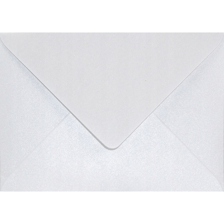 Комплект 100 метални декоративни плика B6, 12.5x17.5 Aster Metallic White, 120g