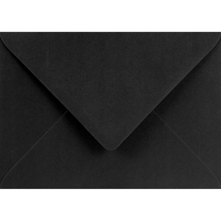 100 db-os díszboríték készlet B6 színben, 12,5x17,5 Burano Nero fekete, 120g