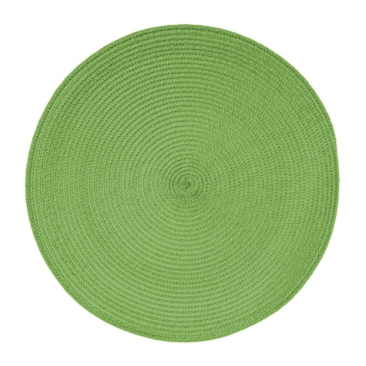 Suport rotund pentru farfurie, Spod Igły i Nitki, Plastic, 38 cm, Verde