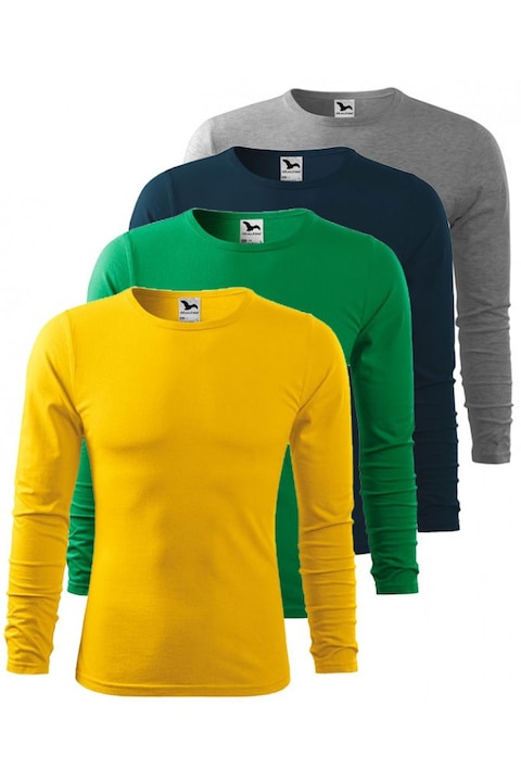 4 db-os hosszú ujjú póló készlet, férfi, 119FITMixColor4, Többszínű