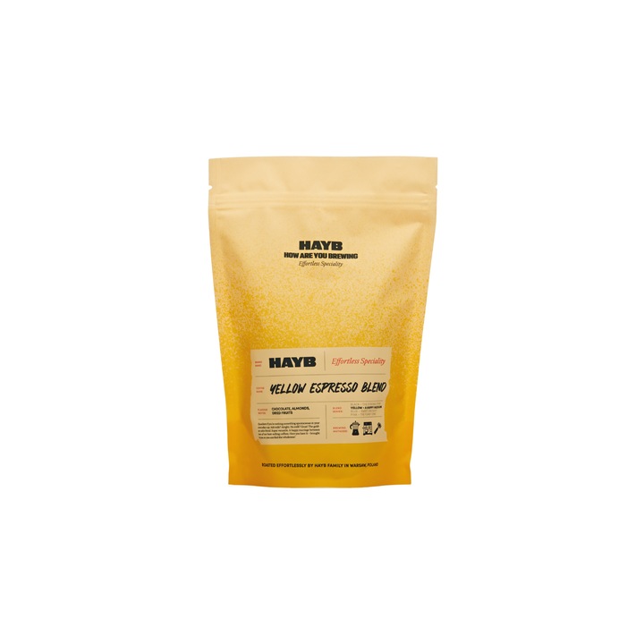 Frissen pörkölt különleges kávé, Hayb, Yellow Espresso Blend, Brazília/Guatemala bab, 1000 g