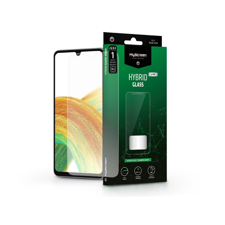 Samsung A336B Galaxy A33 5G гъвкав стъклен протектор за екран - MyScreen Protector Hybrid Glass Lite - прозрачен (LA-2204)