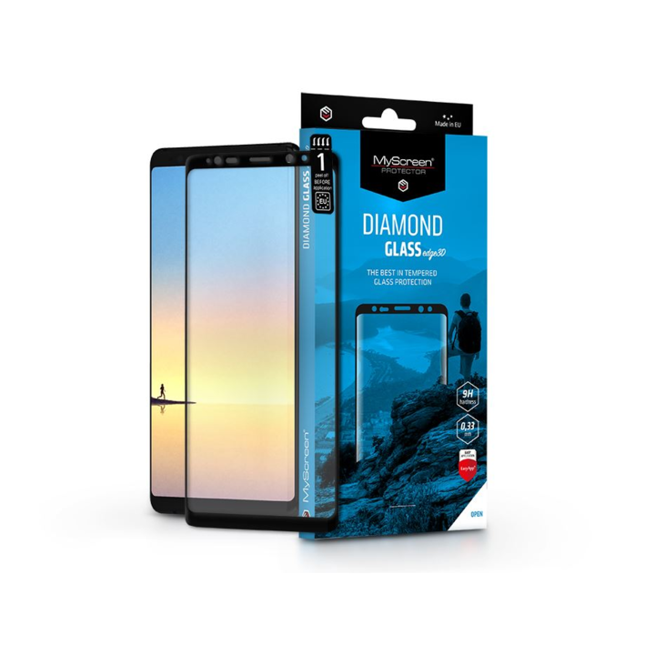 MyScreen Protector Diamond Glass Edge3D Samsung N950F Galaxy Note 8 закален стъклен протектор с черна рамка (LA-2047) (LA-2047)
