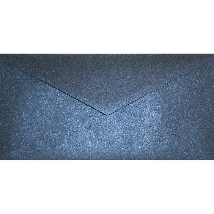 Комплект от 100 метални декоративни плика DL, 11x22 Aster Metallic Queens Blue морско синьо, 120g