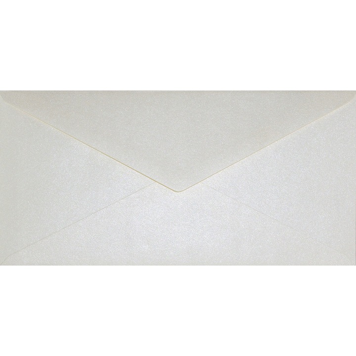 25 db DL metál dekoratív boríték készlet, 11x22 Aster Metallic Cream ekrü, 120g