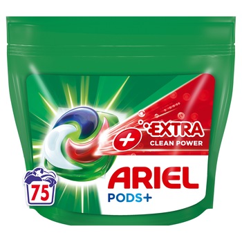 Detergent de rufe capsule Ariel PODS+ Extra Clean Power, 75 spalari
