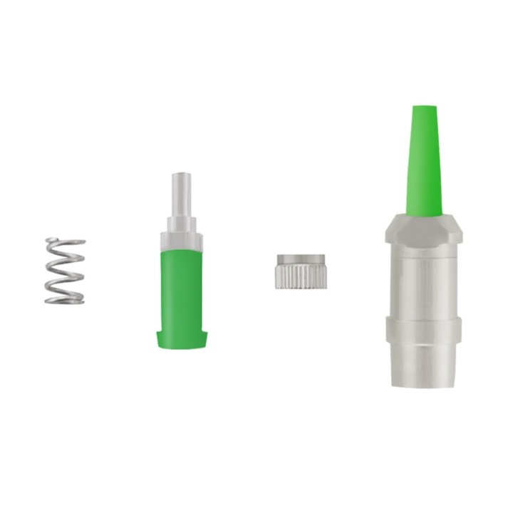 Optikai csatlakozókészlet, Qoltec, FC/APC, Egymódusú, 0,9 mm, Zöld