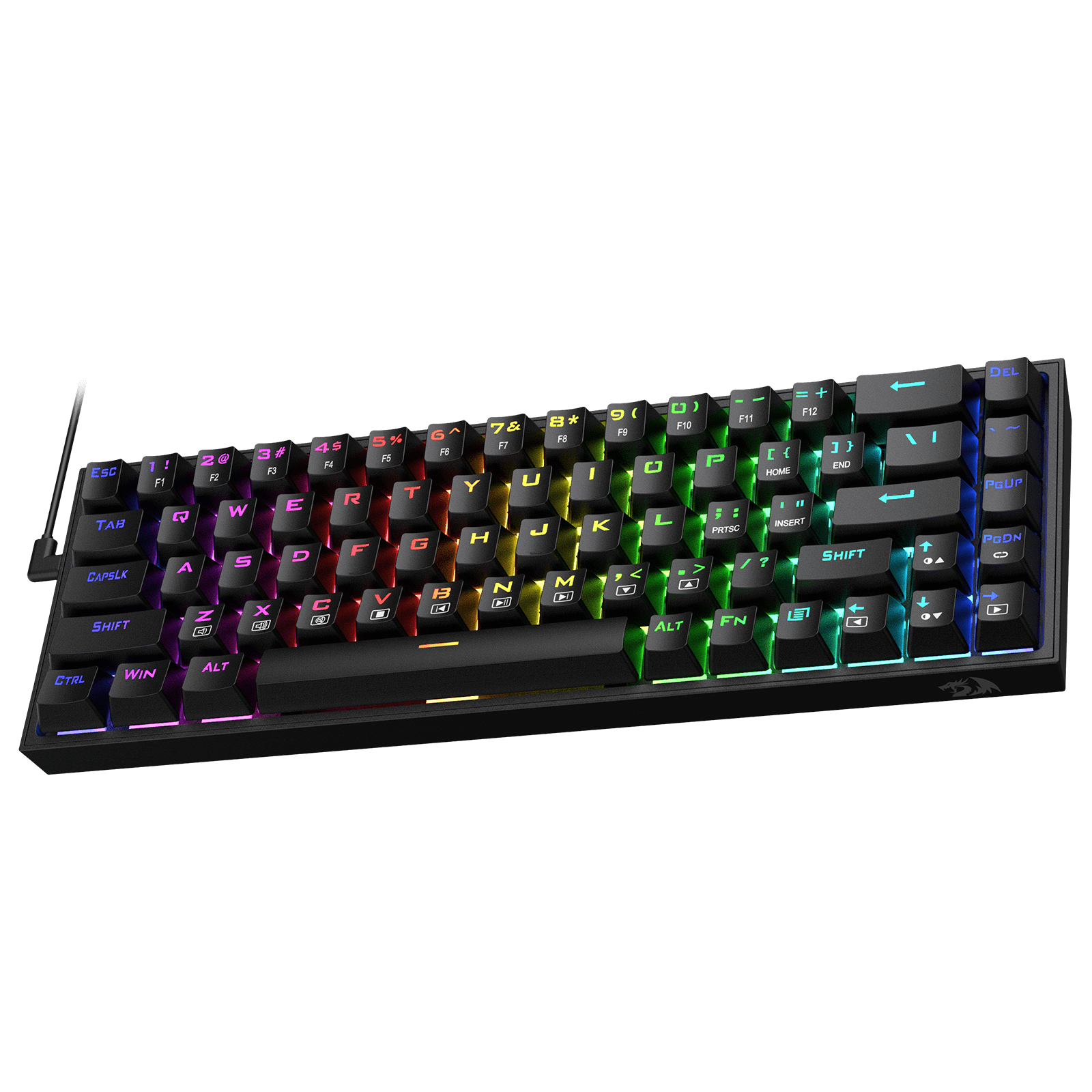 Механична гейминг клавиатура Redragon Castor TKL K631 RGB, Червени ...