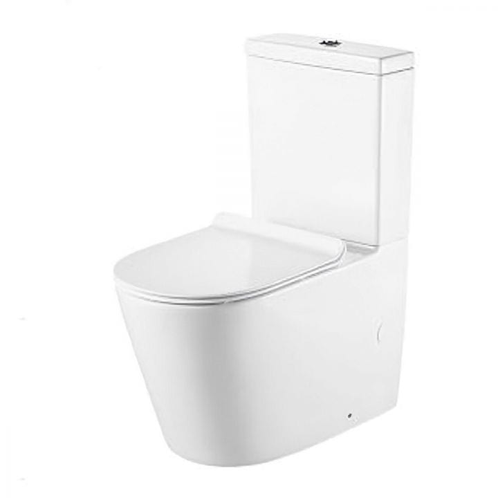 WC csésze, 66x38 cm, padlóra szerelhető, tartállyal, soft-close ülőke, Fehér, Ego-Dario