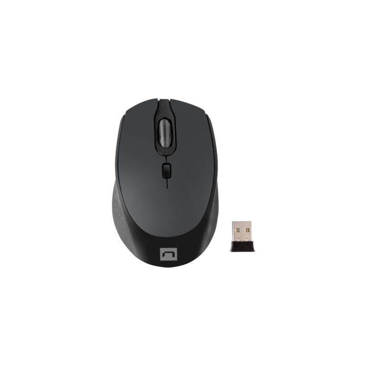 Natec Osprey Vezeték nélküli Ergonomikus Egér - Fekete/Szürke (NMY-1688)