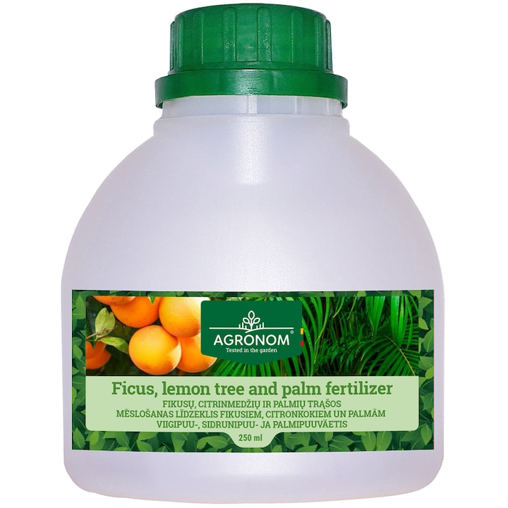 Ingrasamant lichid pentru ficus, citrice si palmieri, Agronom, 0.25 l