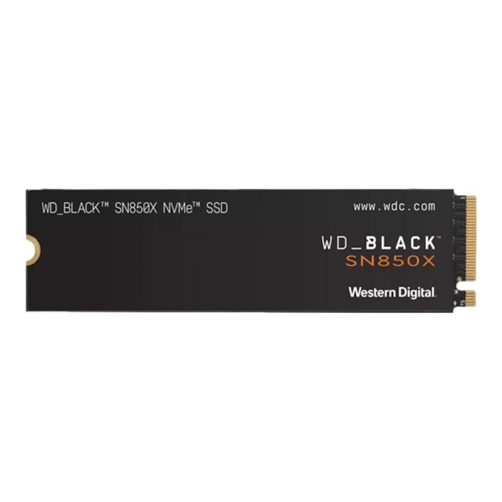 Твърд диск SSD, Western Digital Black SN850X, 2TB, NVMe, PCIe Gen4 x4, M.2 2280