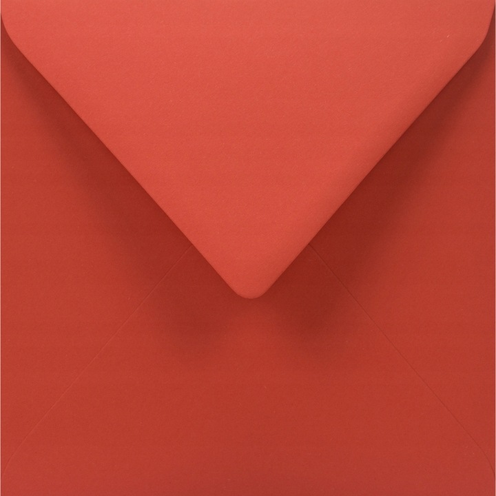 500 db négyzet alakú ökológiai dekoratív boríték készlet K4, 15,3x15,3 Woodstock Rosso piros, 110g