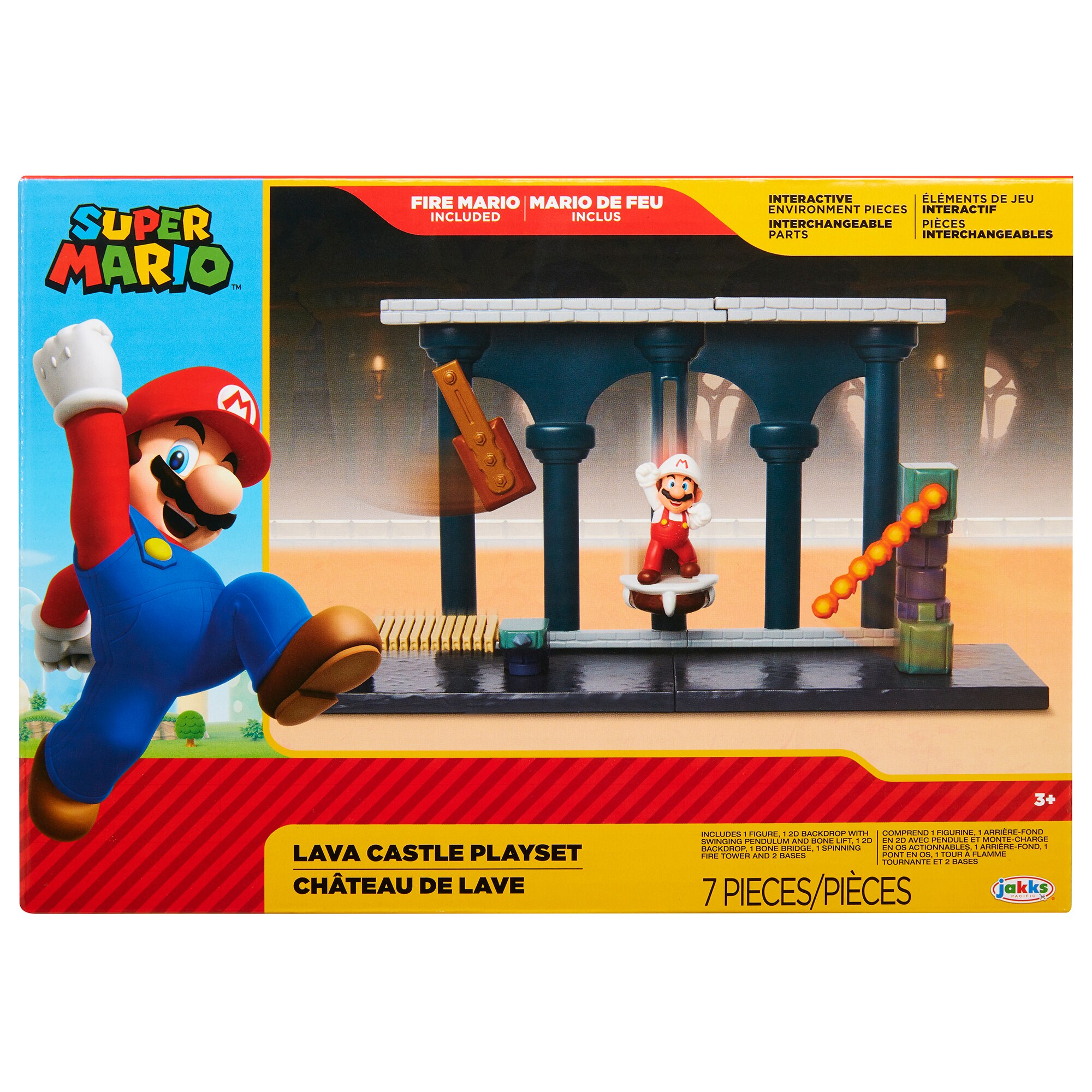 Комплект за игра Nintendo Super Mario - Lava Castle, с фигурка, 6 см -  eMAG.bg