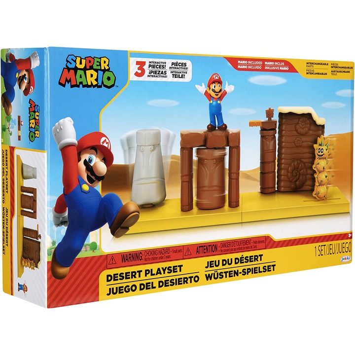 Nintendo Super Mario játékkészlet - Sivatagi, figurával, 6 cm