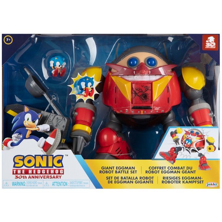 Set de joaca Sonic - Giant Eggman Robot, editie aniversara, cu figurina