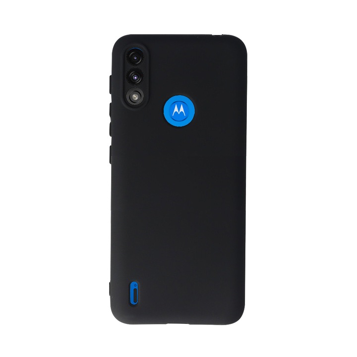 Калъф Safe Flex, съвместим с Motorola Moto E7 Power/ E7i Power, Fonix Command, Тънък гъвкав дизайн, Вътрешна облицовка с микрофибър, Антишок, Мек силикон, Текстура с матово/гладко покритие, Незалепващо, Черен