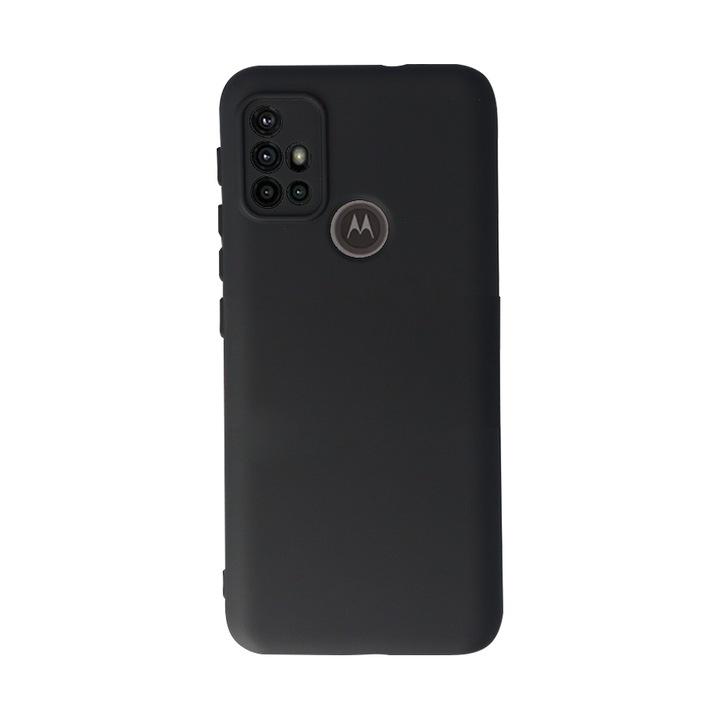 Калъф Safe Flex, съвместим с Motorola Moto G10, дистанционно управление Fonix, тънък гъвкав дизайн, вътрешна облицовка с микрофибър, антишок, мек силикон, текстура с матово/гладко покритие, незалепващо, черно