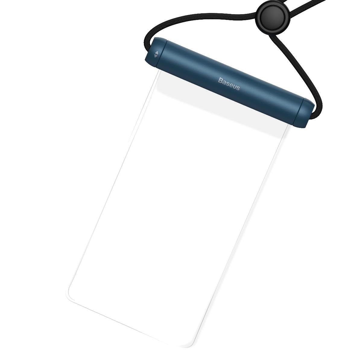 Husa waterproof universala Baseus Cylinder Slide, IPX8, Albastru
