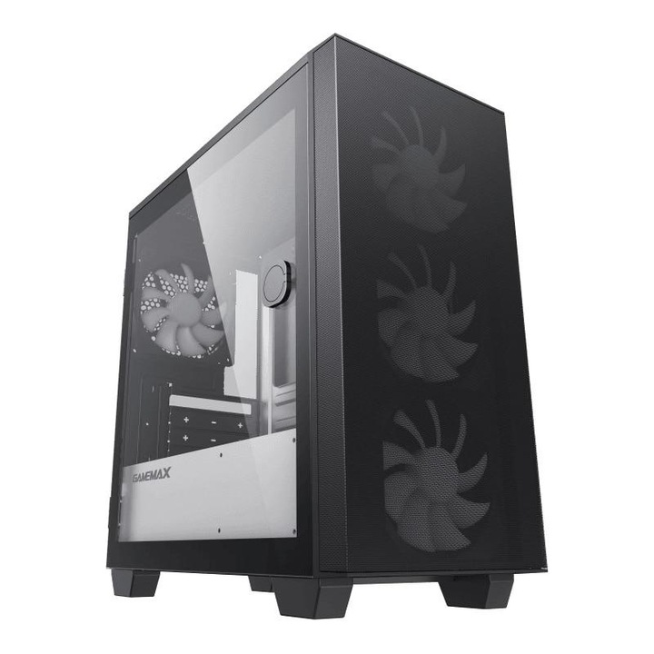 Carcasa Gamemax Aero Mini Eco, Mini Tower, Negru/Alb