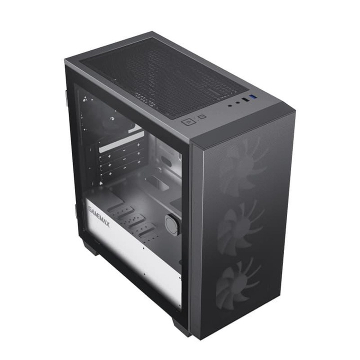 Carcasa Gamemax Aero Mini Eco, Mini Tower, Negru/Alb