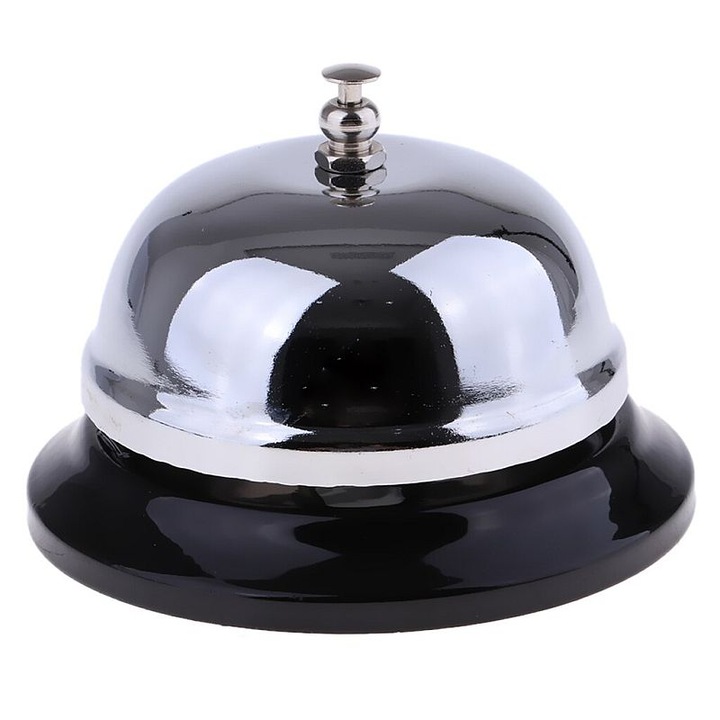 Fém csengő recepcióra, Procart, bárba, panzióba, átmérő 5,5 cm