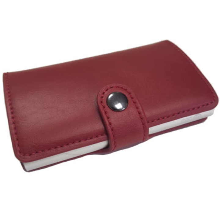 Портфейл iUni R2 RFID, Червен, 10 карти